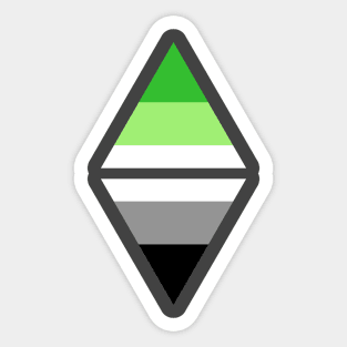 #nerfingwithpride Auxiliary Logo - Aromantic Pride Flag Sticker